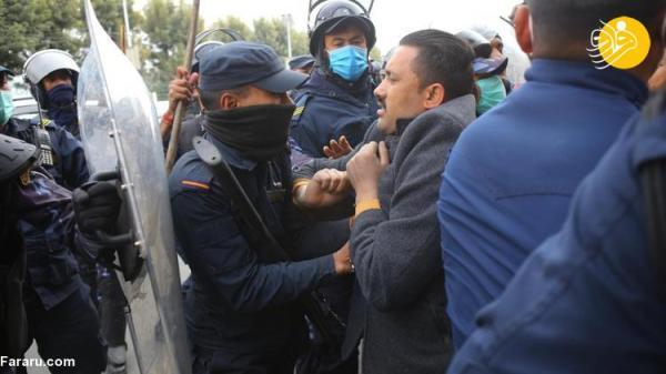 (تصاویر) درگیری پلیس نپال با معترضان