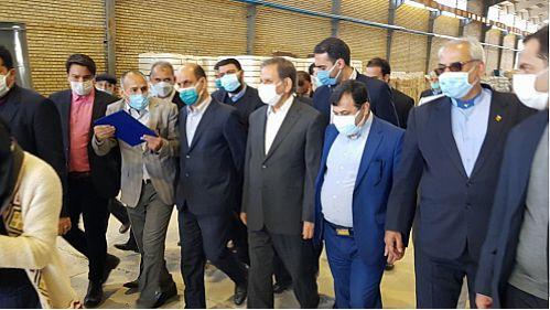 افتتاح یک واحد تولیدی با حمایت بانک ملی ایران در حضور معاون اول رئیس جمهور