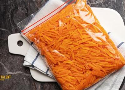 چگونه هویج را درون فریزر نگهداری کنیم تا برای مدت بیشتری تازه بماند؟